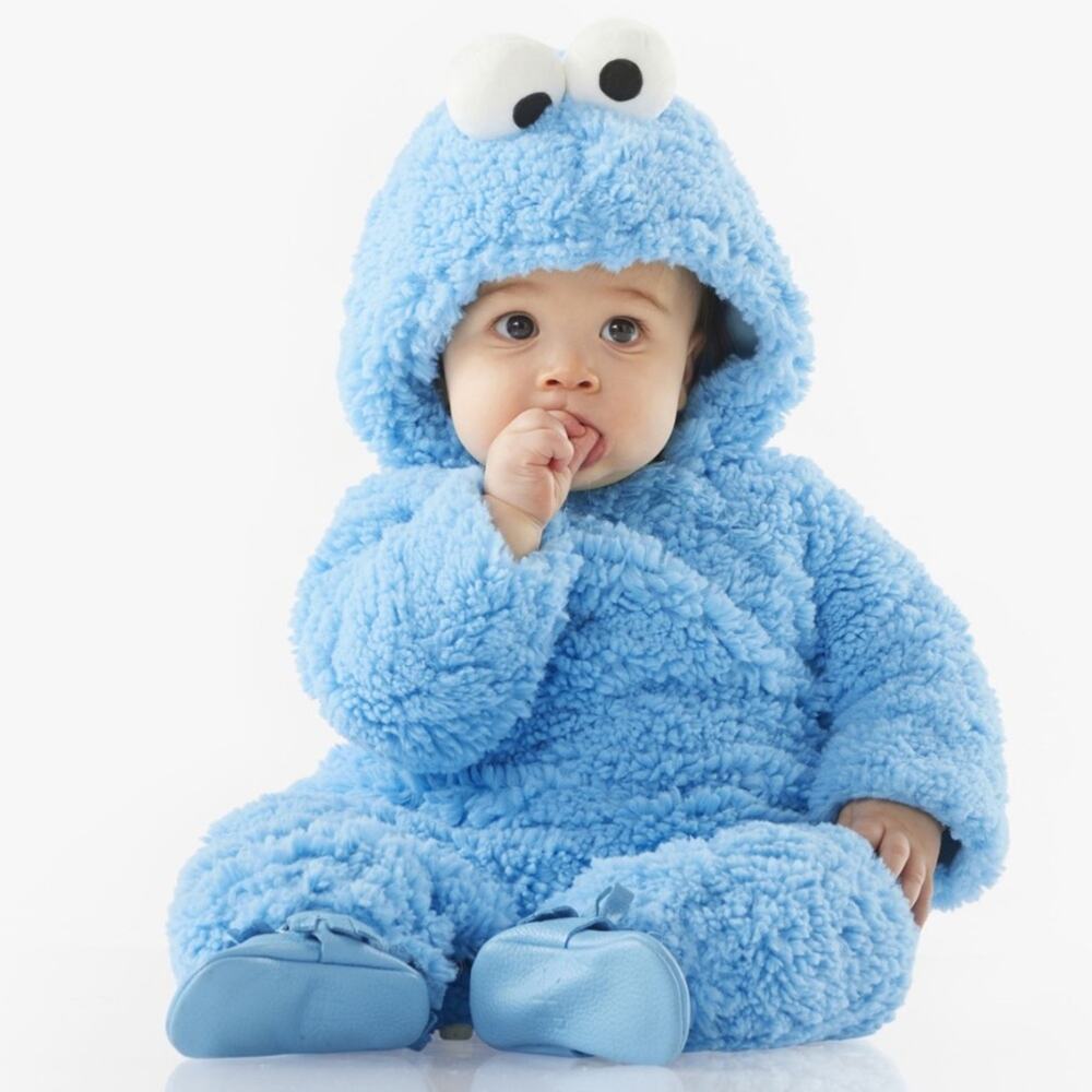 Pottery Barn Sesame Street Cookie Monster Costume Baby Size 6-12 Months NWT HTF